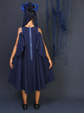 Twiggy Dress Chunky Navy Zips