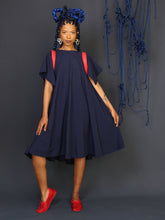 Twiggy Dress Chunky Red Zips