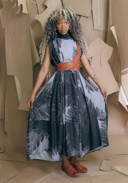 Bow Dress Fern Print