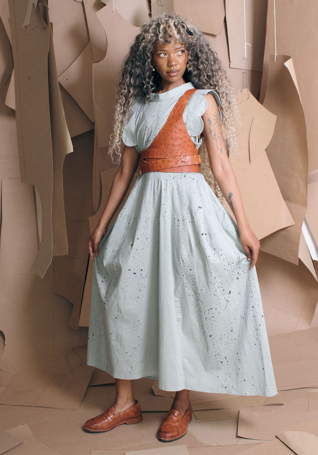 Heleen Dress Hand Painted