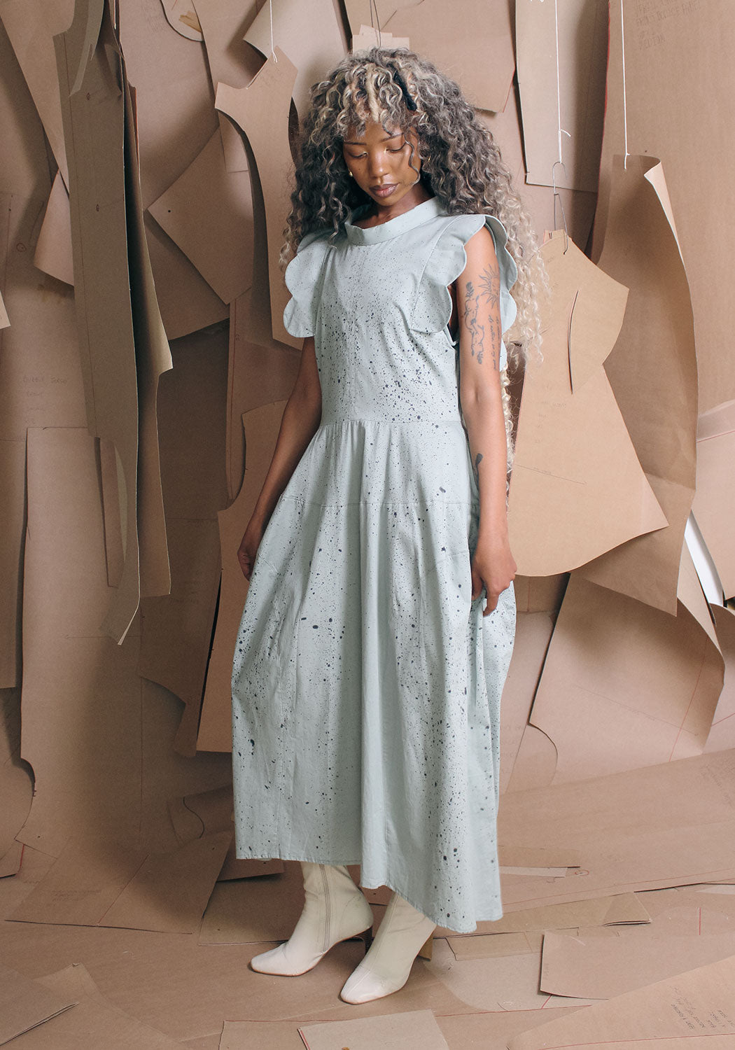 Heleen Dress Hand Painted