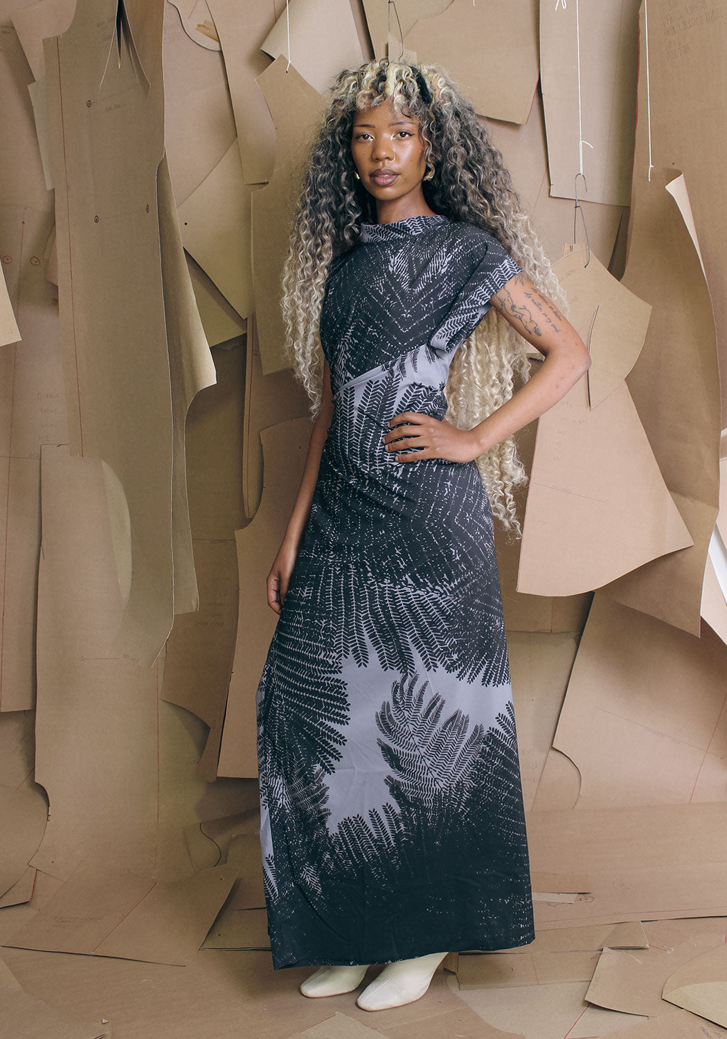 Regent Dress Fern Print