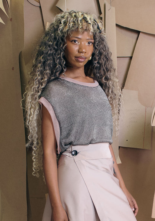 Shimmer Boxy Top