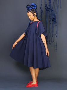 Twiggy Dress Chunky Red Zips