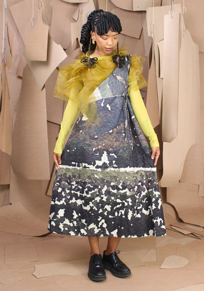 Perspective Apron Dress Berg Print