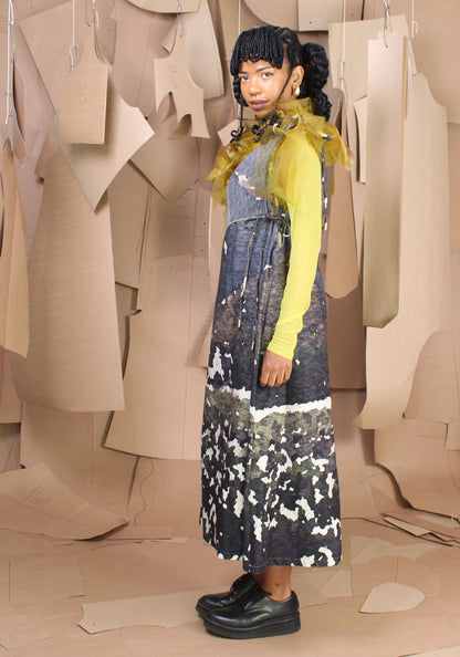 Perspective Apron Dress Berg Print