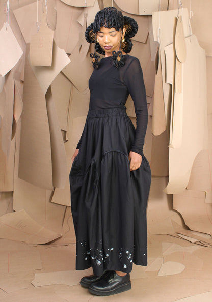 Loopy Skirt with Grey Speckle Paint