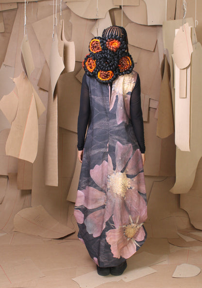Vine Dress in Preserved Cosmos Print